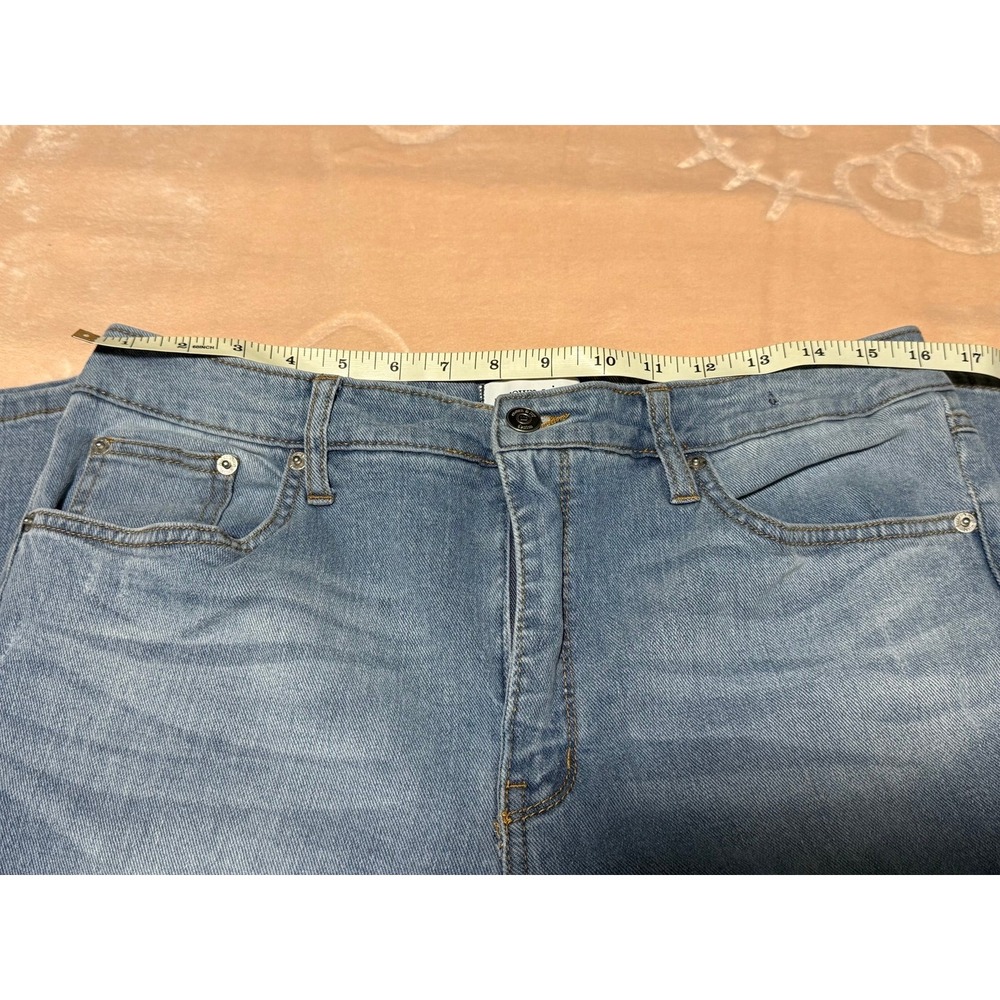 CROWN & IVY Denim High Rise Vintage Straight Size 12 Regular Distressed - Picture 4 of 10